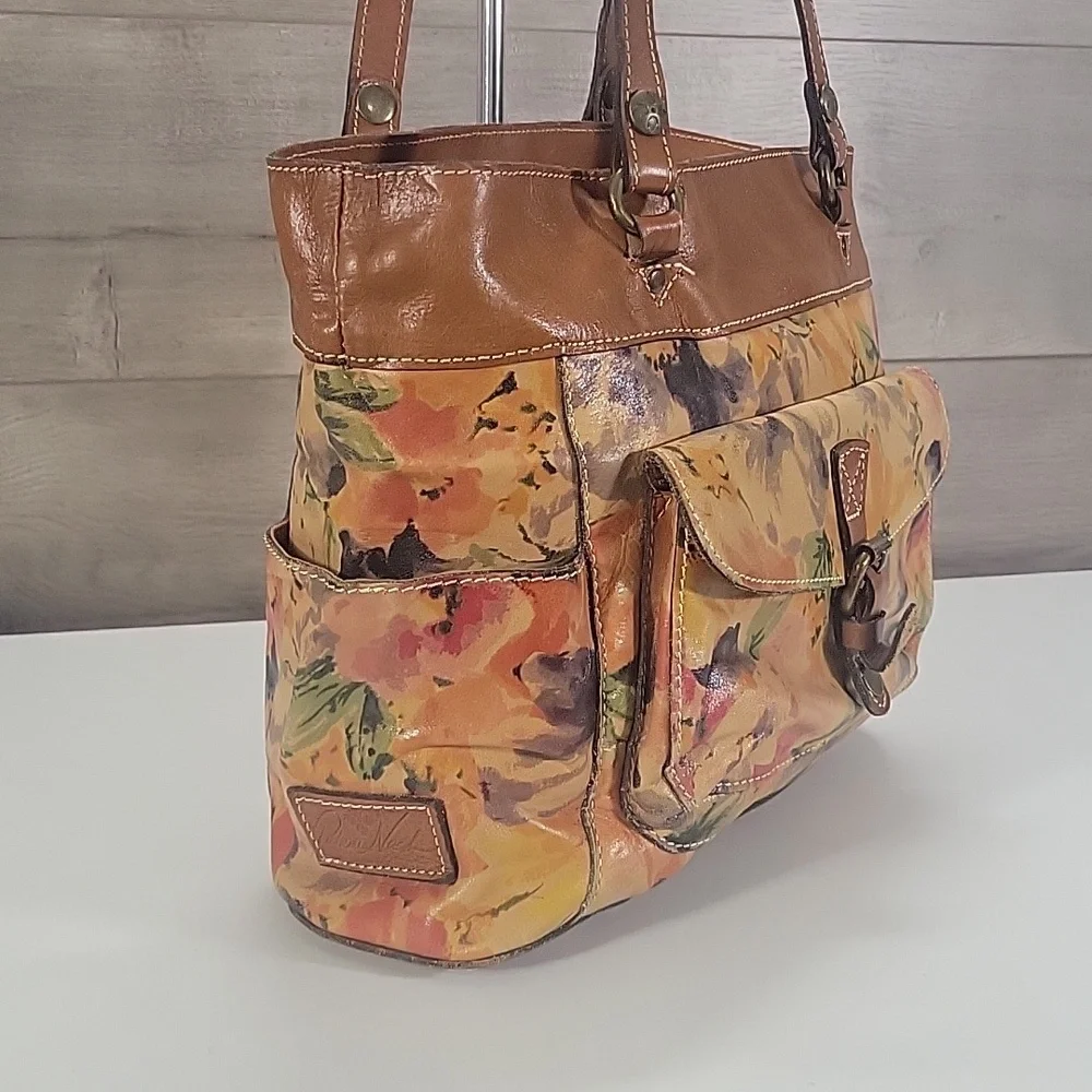Patricia Nash Floral Leather Tote Bag